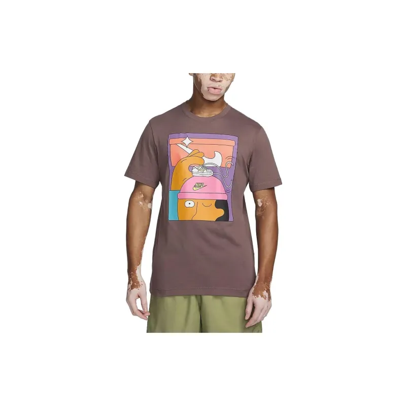 Nike T-Shirts Men Brown-1