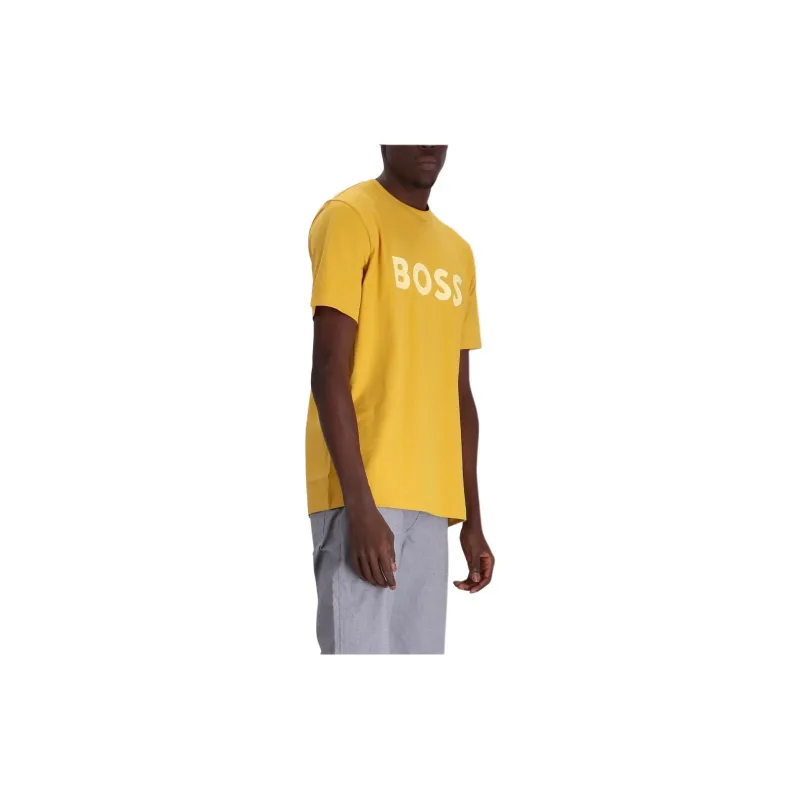 HUGO BOSS Tiburt 354 Logo print Cotton T shirt-3
