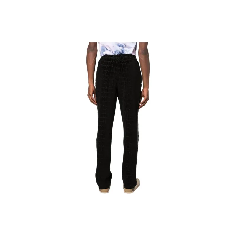 PALM ANGELS Logo Embroidered Velour Track Pants-2