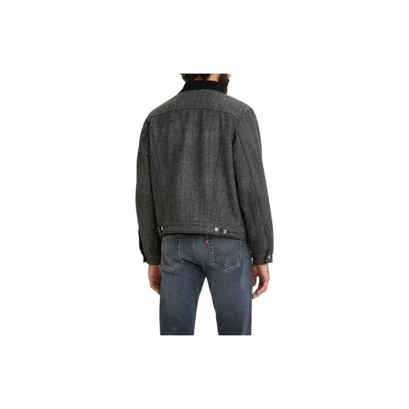 Levis Denim Jackets Men Dark Gray-3