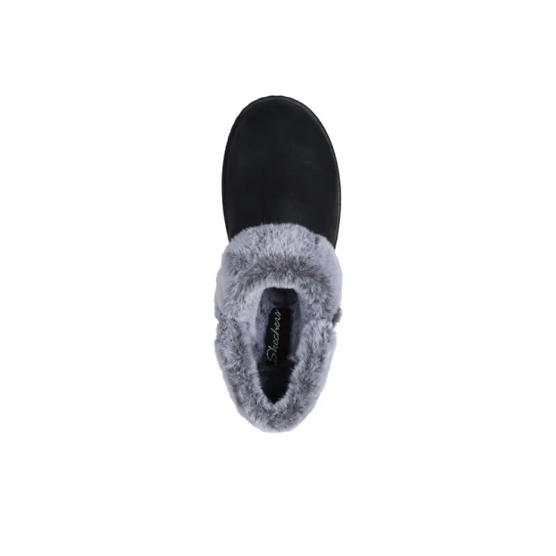 Skechers Cozy Slip Resistant Thermal Low Top Casual Shoes Women's Black-3