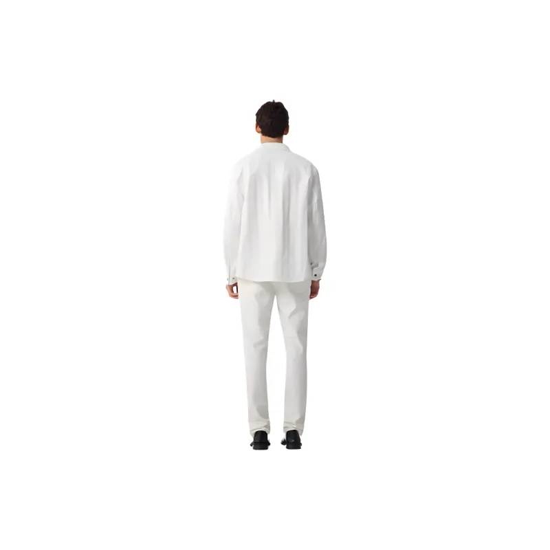 DEGAIA Jeans Men's Raw White Letter-1
