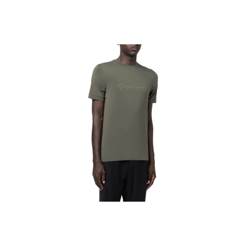 GIORGIO ARMANI T Shirts Men Green-3