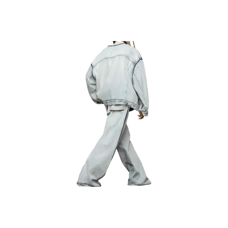 Maison Margiela Raw Cut Detailed Denim Jacket-2