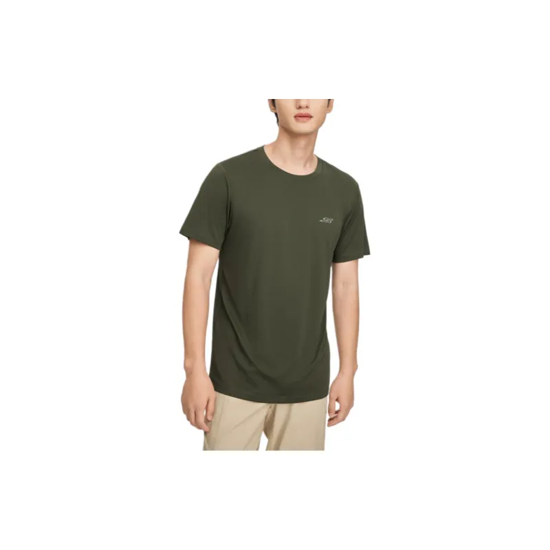 Skechers T Shirt Men's Black Forest Green-2