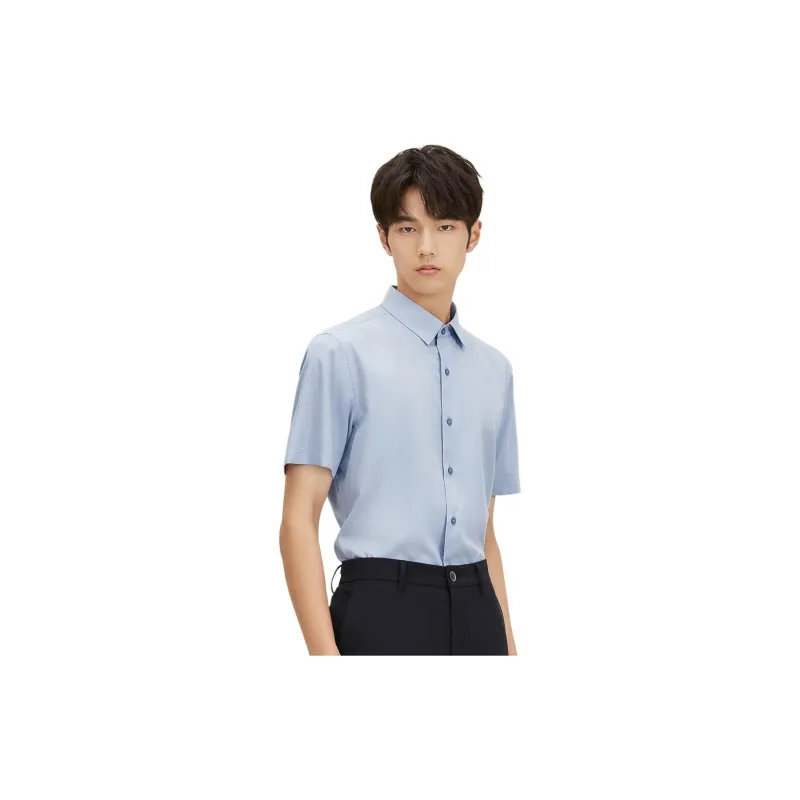 ZIOZIA Shirts Men Blue-1