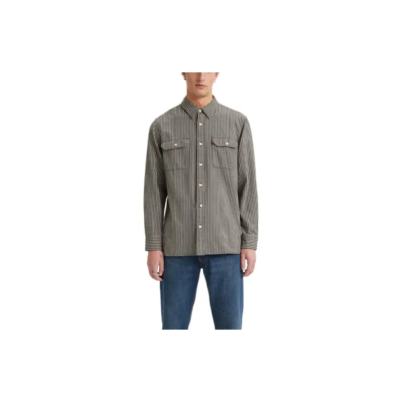 Levis Shirts Men Black White Stripes Multicolor-2