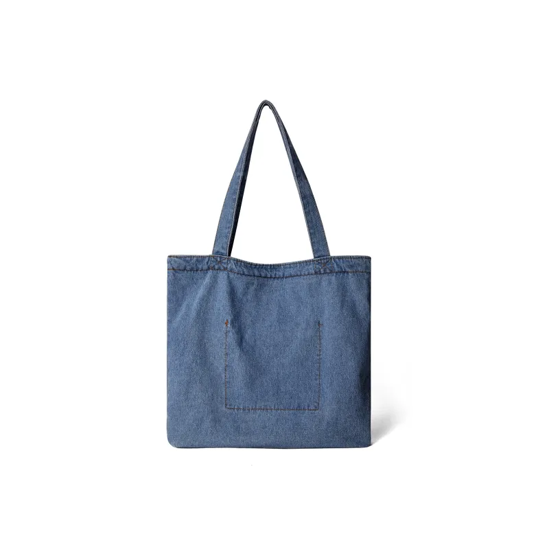 ST&SAT Fabric Tote Bag, Shopping Bag, Handbag, Shoulder Bag Women's Light Blue-2