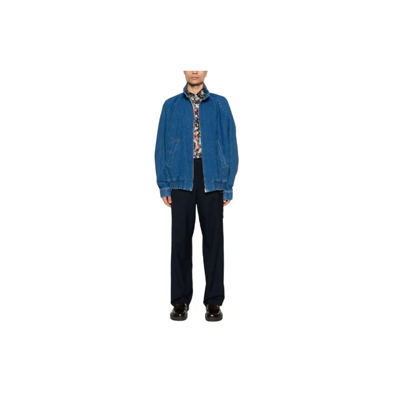 MARNI Bleached Coated Denim Bomber Jacket-1