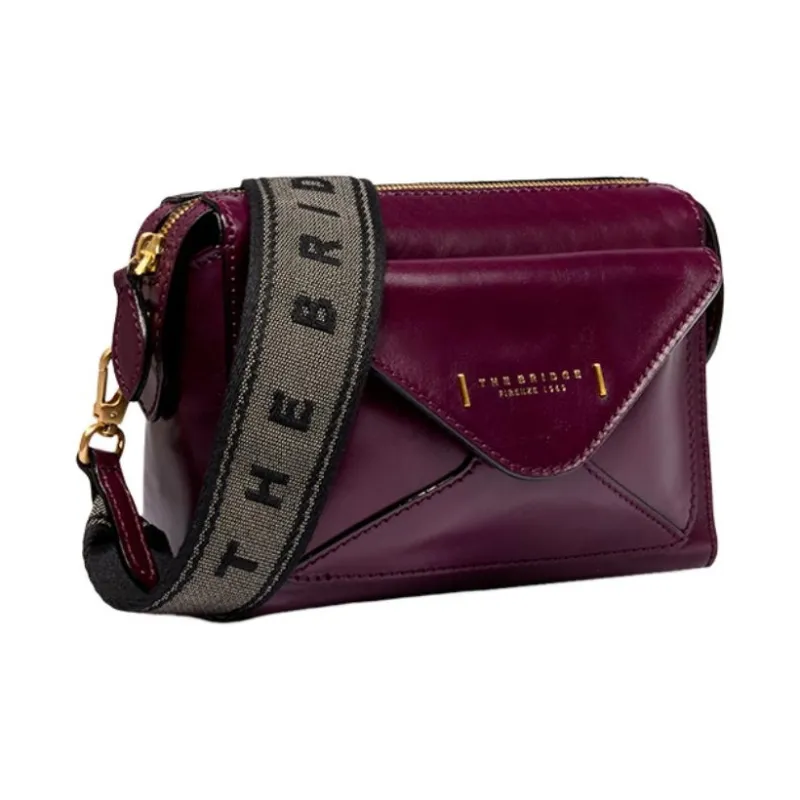 THE BRIDGE Leather Camera Bag Shoulder Bag Crossbody Bag Women's Grape Purple-2