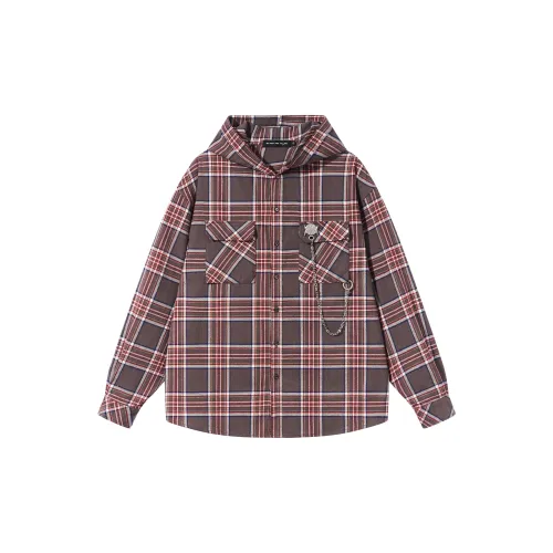 BLIND402 Shirts Unisex Red/Gray Plaid