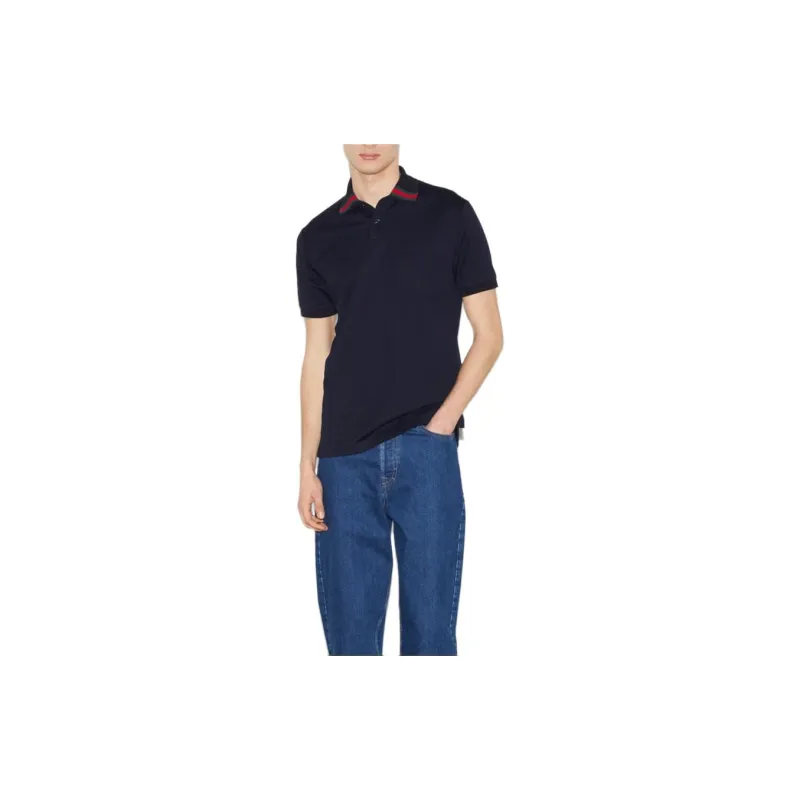 GUCCI Stripe Detailed Polo Shirt-3