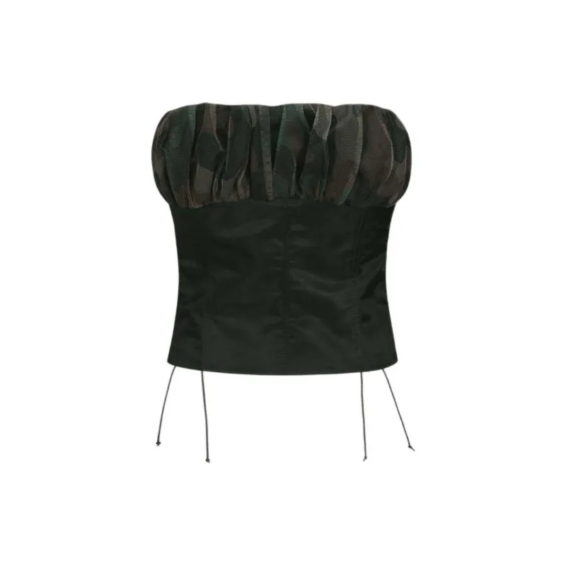 ANDERSSON BELL Isla Shirred Crop Bustier-1