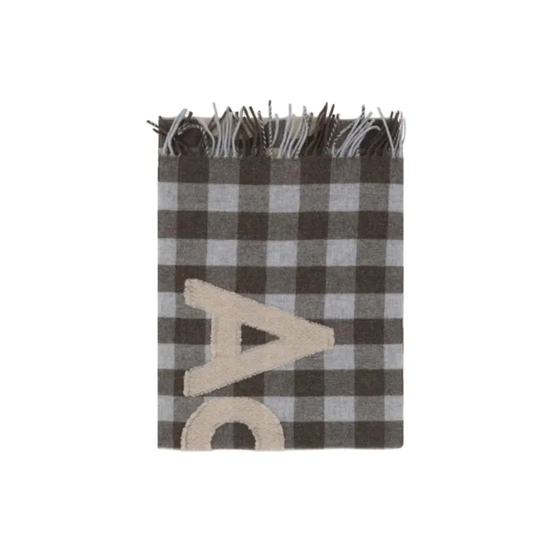 Acne Studios Checkered Logo Detailed Scarf-1