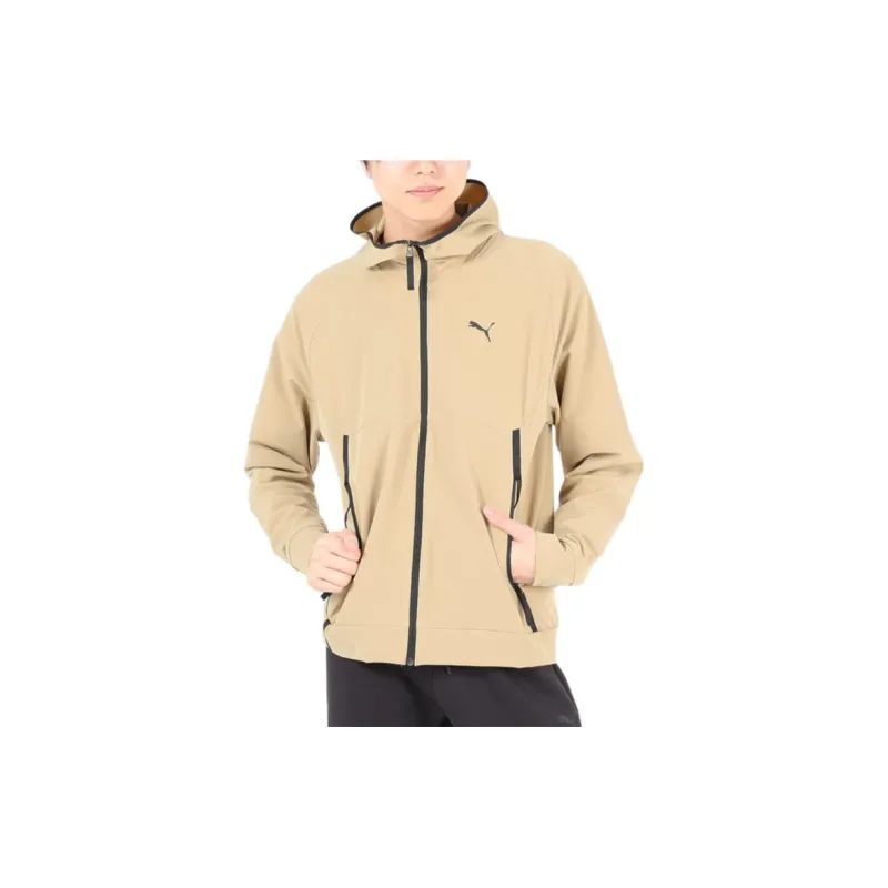 PUMA TECH TRACK JACKET WV Jackets Coats Men's Light Brown-2