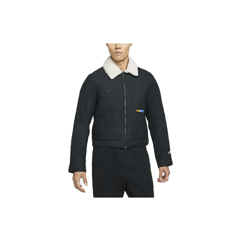 Nike Velvet Jackets Men Black-4