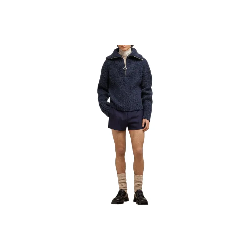 AMIPARIS Half-Zipped Knitted Jumper-1
