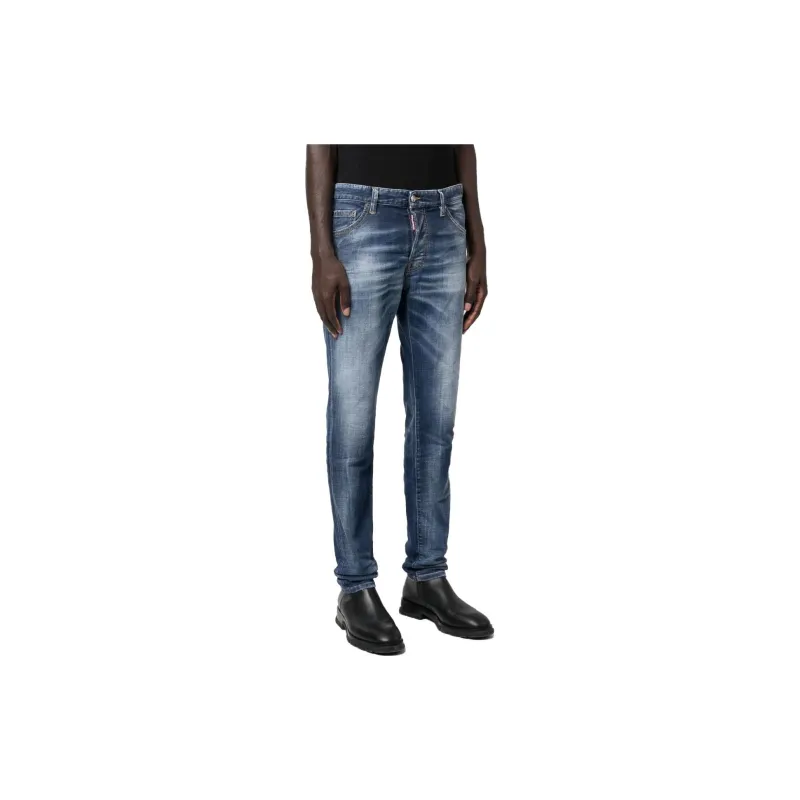DSQUARED 2 Logo Patch Distressed Slim Fit Jeans-6