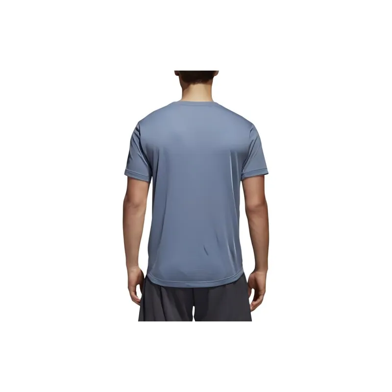 Adidas T Shirts Men Haze Blue-4