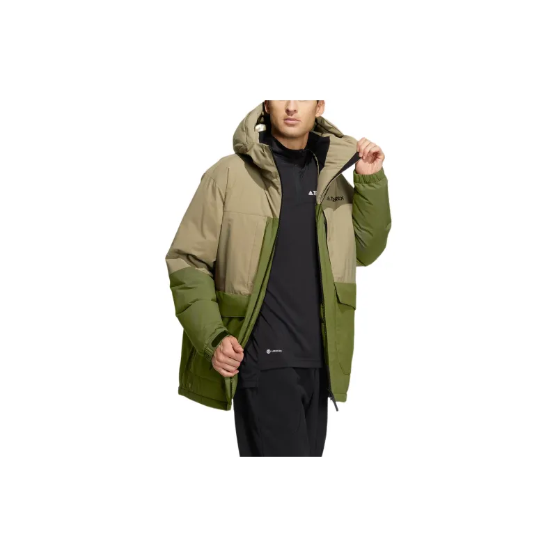 Adidas Down Jacket Unisex Dark Olive Green-4