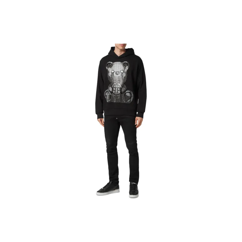 PHILIPP PLEIN Teddy Bear print Cotton Hoodie-2