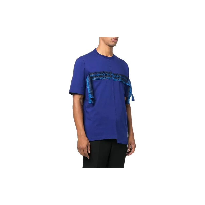 Lanvin Lace Curb Asymmetric T Shirt-3