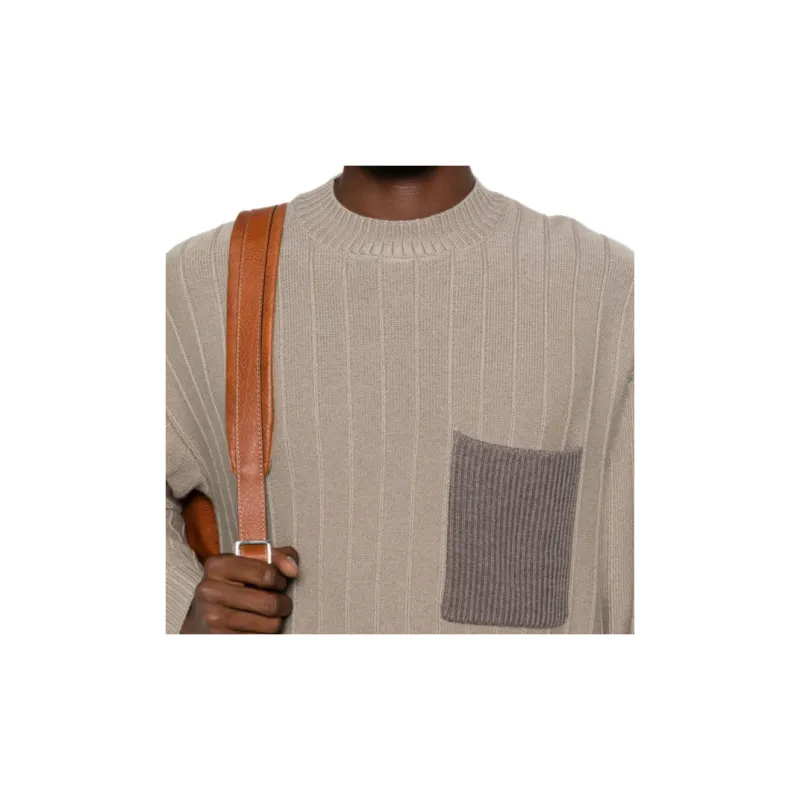 EMPORIO ARMANI Pocket Detailed Knitted Jumper-4