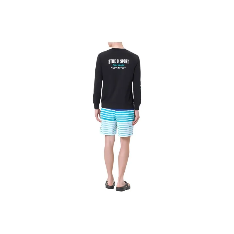 FILA Lightweight Stretch Striped Shorts Casual Shorts Men's Blue-5