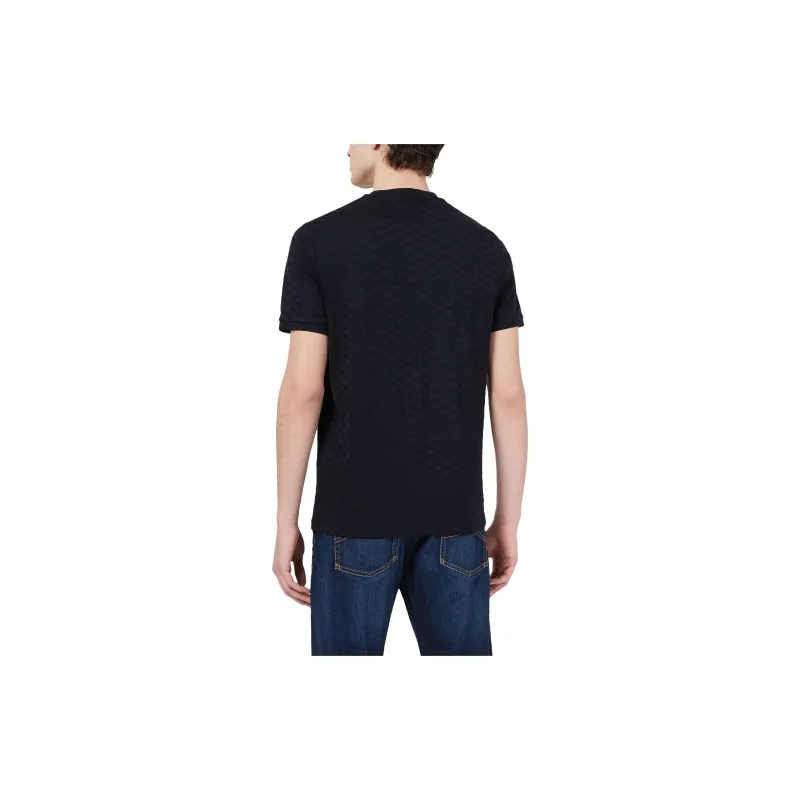EMPORIO ARMANI Plain Textured T shirt-3
