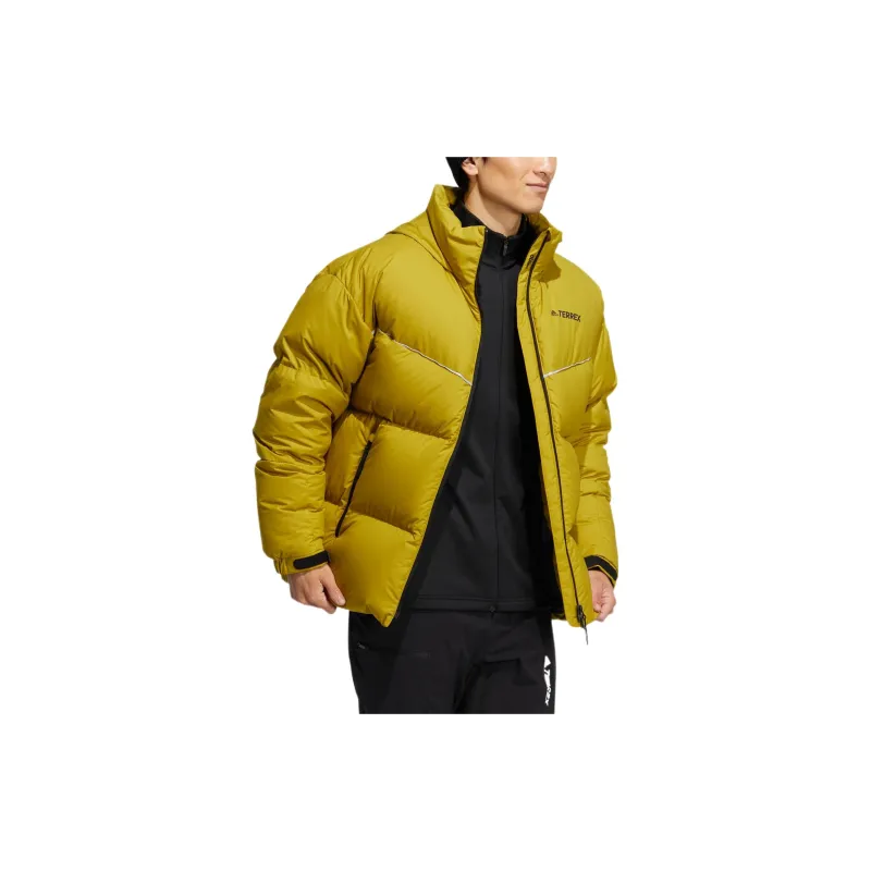 Adidas PUFFY BAFFLE GOOSE DOWN JACKET Down Jacket Unisex Yellow-2