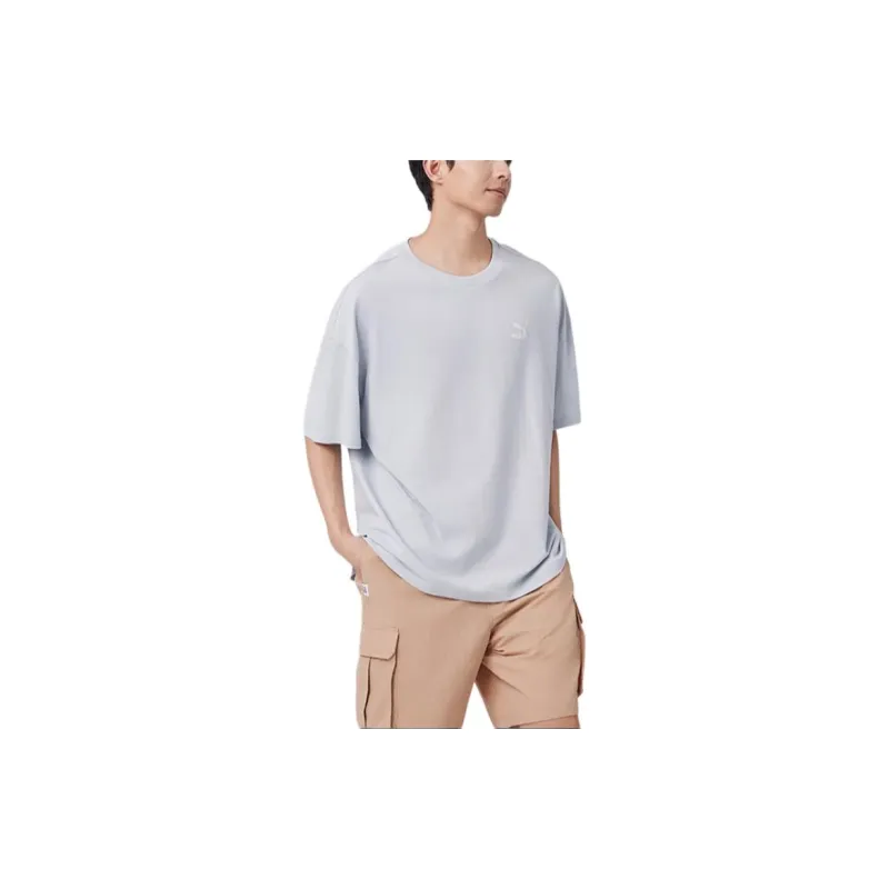 PUMA T Shirt Unisex Platinum Gray-2