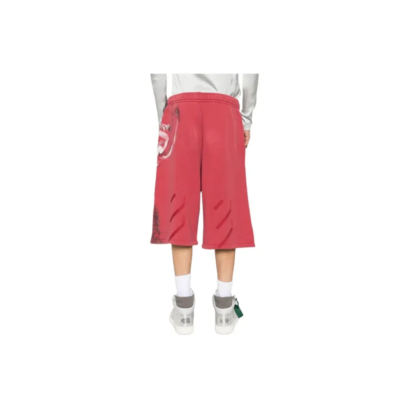 OFF WHITE Graphic print Track Shorts-2