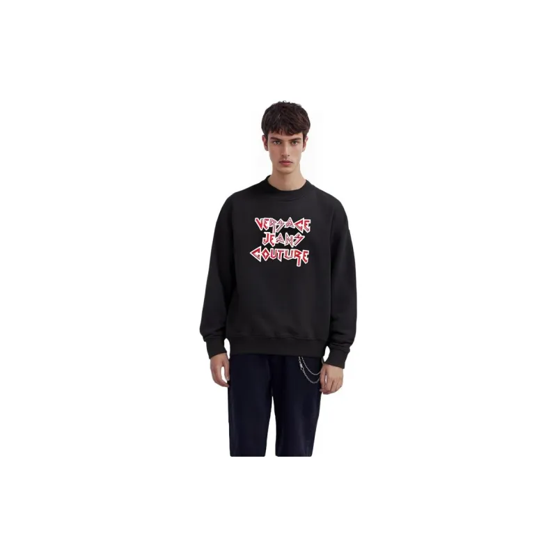 VERSACE JEANS Sweatshirts Men Black-3