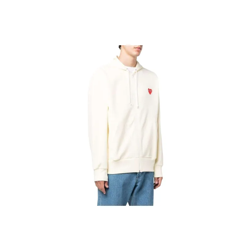 CDG Play Sweatshirts Men Beige-3
