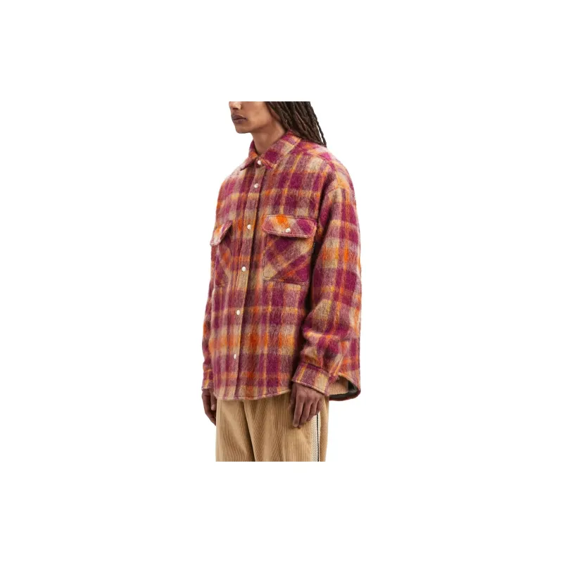 PALM ANGELS Plaid Print Shirt Jacket-4