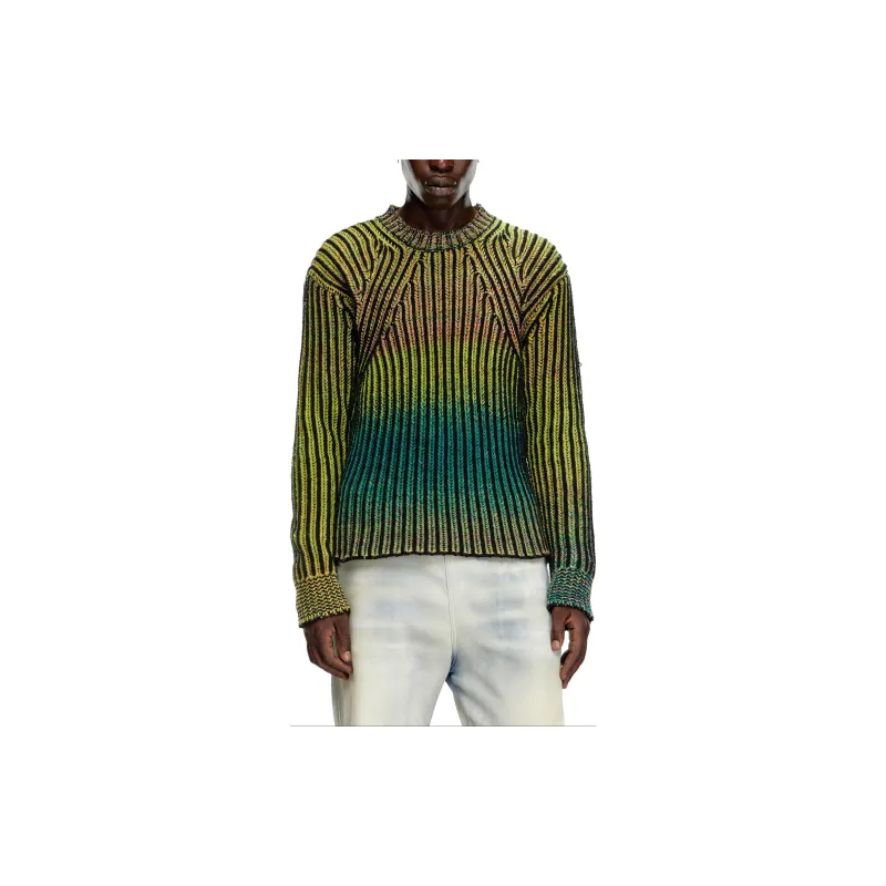 DIESEL Degrade Ribbed Crewneck Sweater-2