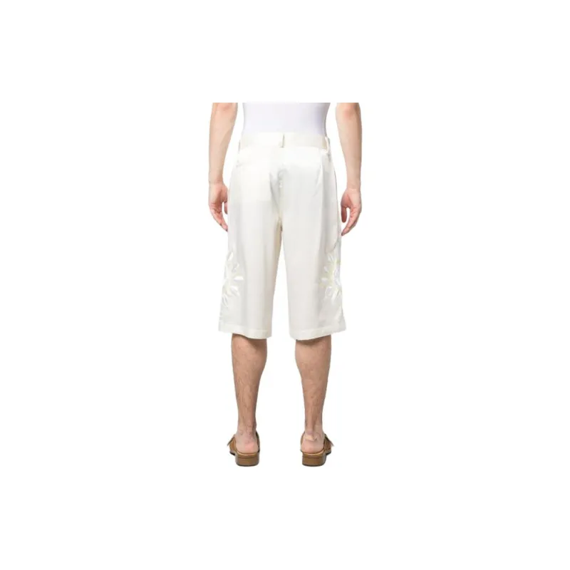 BLUEMARBLE Embroidered Knee Length Satin Shorts-2