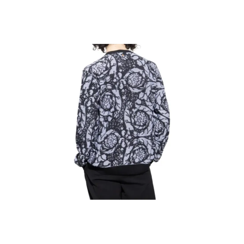 VERSACE Baroque Motif Crewneck Knitted Jumper-3