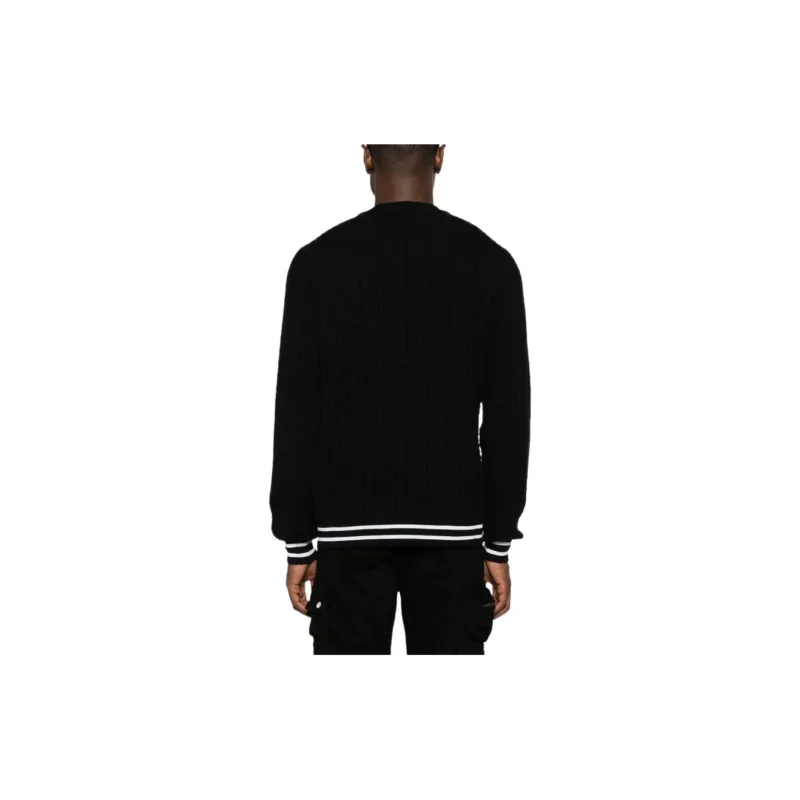 BALMAIN Patterned Jacquard Crewneck Jumper-2