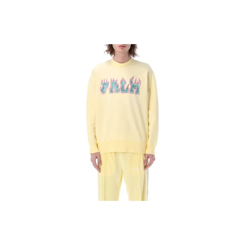 PALM ANGELS Sweatshirts Men Yellow-2