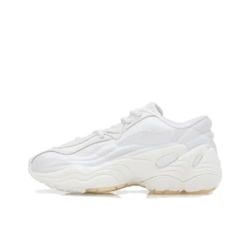 Reebok DMX Run 6 Slip Resistant Low Top Chunky Sneakers Unisex White