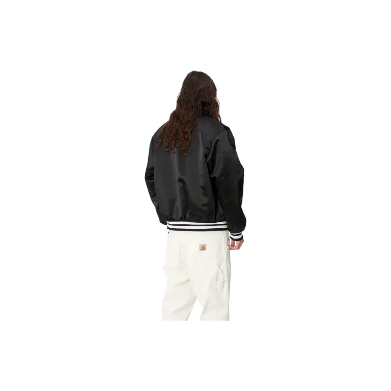 Carhartt WIP SS24 Class Of 89 Bomber Jacket Baseball Jacket Men's Black-6