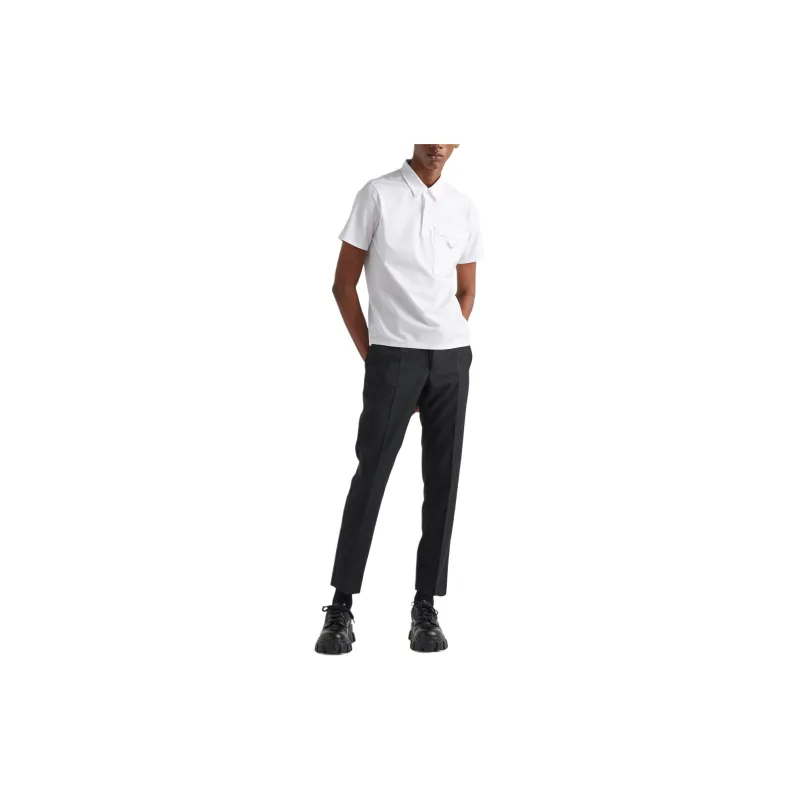 PRADA Polo Shirts Men White-1