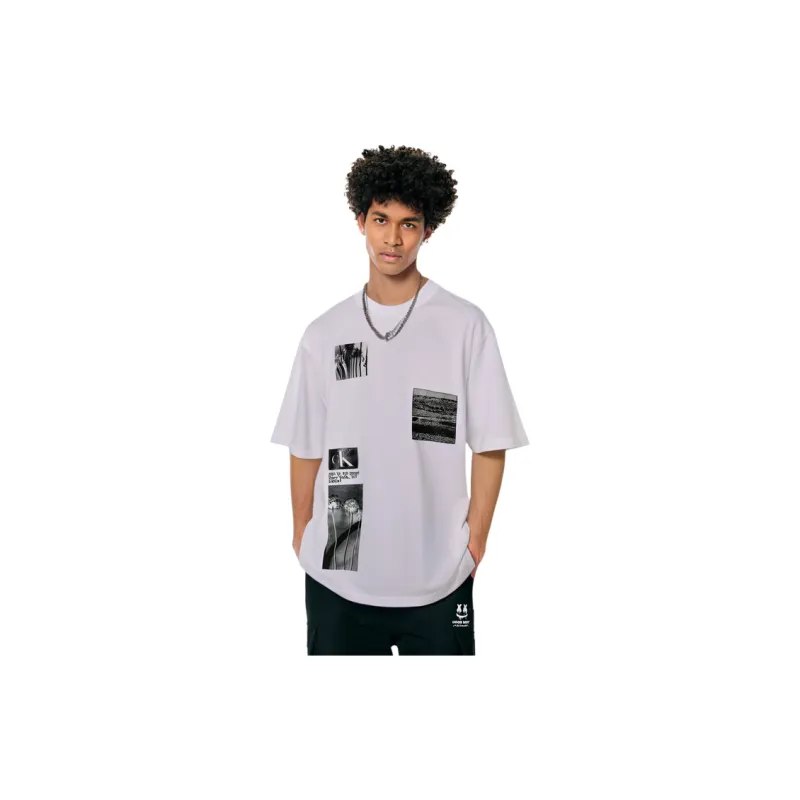 Calvin Klein T Shirts Men YAF Ivory-4