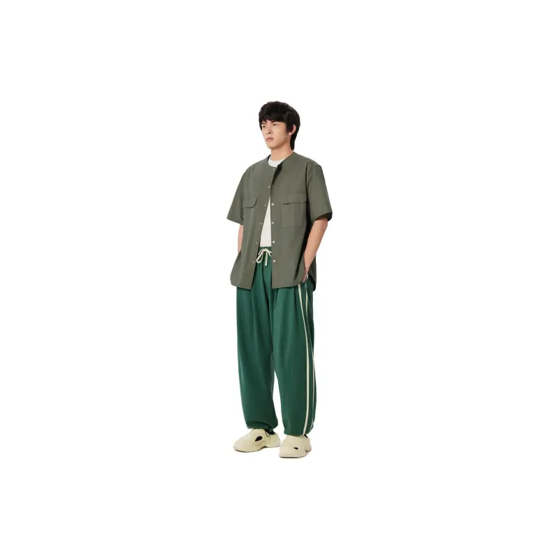 CROQUIS Shirts Men Gray Bamboo Green-3