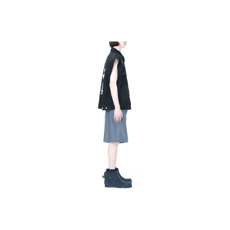 WE11DONE FW22 Vest Unisex Black-4