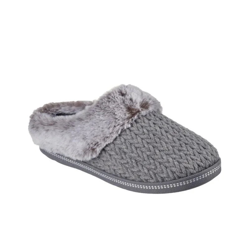 Skechers Cozy Abrasion-Resistant Slip-Resistant Wrap-toe Slippers Women's Gray-2
