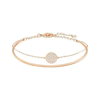 Swarovski Crystal Bangles Women's Rose Gold Tone Plated