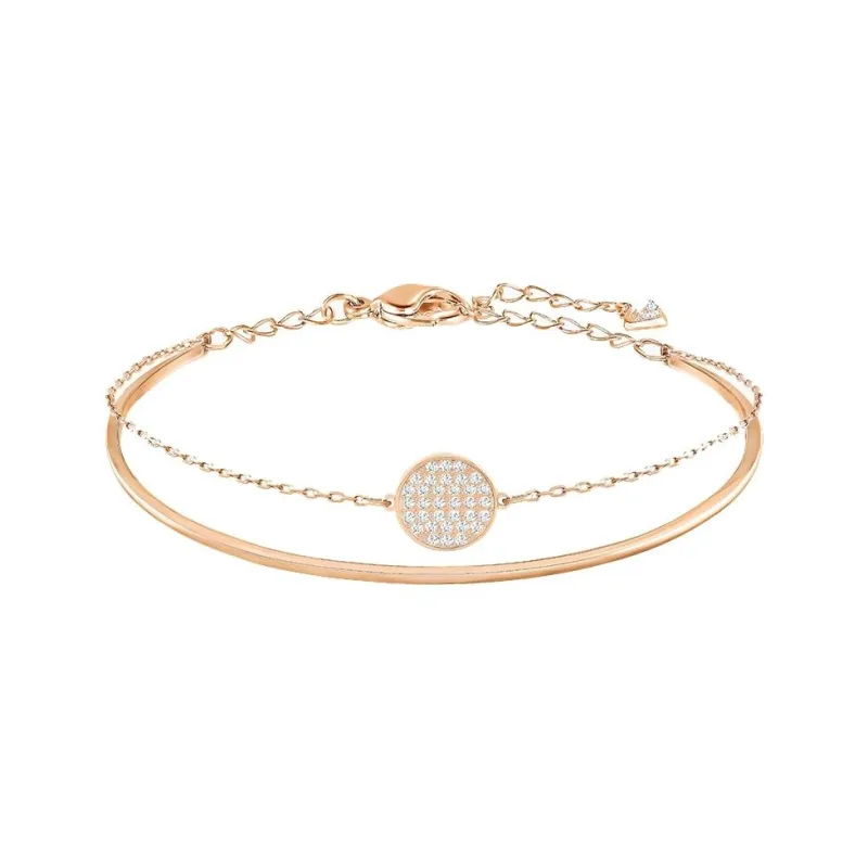 Swarovski Crystal Bangles Women's Rose Gold Tone Plated-0