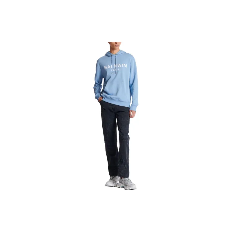 BALMAIN FW23 Sweatshirt Men's Light Blue-2